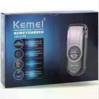 ราคา Kemei KM-Q788 เครื่องโกนหนวดไฟฟ้าขนาดพกพา แบบชาร์ทไร้สาย พร้อมที่กันจอน - สีทอง (1730677181210986617)