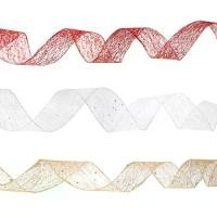 ราคา ริบบิ้นคริสต์มาส ธีมเทศกาล ขอบเขตสำหรับตกแต่งต้นไม้และงานฝีมือ สีแดง สีทอง และสีเงิน (1732050339557180455)