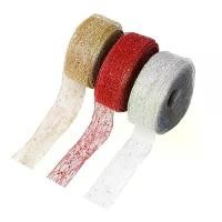 ราคา ริบบิ้นคริสต์มาส ธีมเทศกาล ขอบเขตสำหรับตกแต่งต้นไม้และงานฝีมือ สีแดง สีทอง และสีเงิน (1732103300684088330)