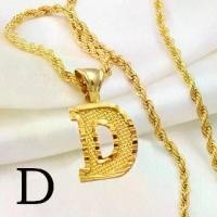 ราคา สร้อยคอตัวอักษร A-Z, Anniyo, สำหรับผู้หญิงและผู้ชาย, สีทอง, จี้เริ่มต้น, โซ่เชือก, เครื่องประดับตัวอักษรภาษาอังกฤษ, ตัวอักษรแอฟริกัน, 058002 B (1732029335786260686)