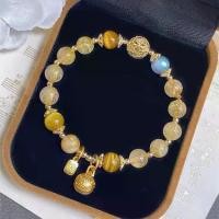 ราคา สร้อยข้อมือคริสตัลสีเหลือง, คริสตัลธรรมชาติ, ควอตซ์ Rutilated สีทอง, สร้อยข้อมือลูกปัดนำโชค, สร้อยข้อมือหอคริสตัลสีเหลือง (1732199078298355146)