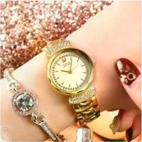 ราคา GEDI (จีดี้ วอช) นาฬิกาข้อมือผู้หญิง สีทอง งานเกาหลี ของแท้ กันน้ำได้ - พร้อมกล่องแบรนด์ แถมฟรี ถ่านสำรอง 1 ก้อน (1731726989208684380)