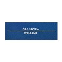ราคา [ MT04-00000113 ] พรมดักฝุ่น พรมเช็ดเท้า ลาย welcome thank you สีน้ำเงิน ขนาด 40x120 ซม COD (1731952097095026109)