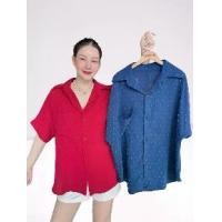 ราคา E35 เสื้อเชิ้ตคอปก สีแดง แขนสั้น สีแดง สีน้ำเงิน สวยมาก ผ้าใส่สบายอกใหญ่ไม่ร้อน Tinysherbet Clothing Women Lady ผู้หญิง (1730442641960831715)