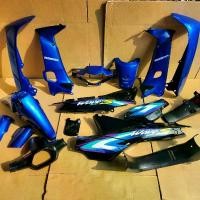 ราคา ชุดสี wave100 เฟรมรถ เวฟ110s กาบรถ เวฟ100ตัวเก่า สีน้ำเงินดำ ยกชุด16ชิ้น + ชิ้นดำด้าน หน้ากากหลัง คอลโซลกลาง บังโคลนท้าย พร้อมติดลาย wave100s ปี2002 สีน้ำเงิน Motorcycle มอเตอร์ไซค์ (17296190962690650