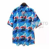 ราคา Kibeto เสื้อฮาวาย ลายคลื่นชบา สีน้ำเงิน ผ้าสปันเรยอน เนื้อนิ่ม ใส่สบาย สินค้าแนะนำ (1731719283510708092)