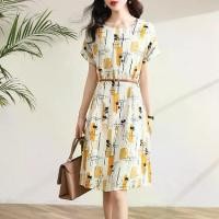 ราคา ชุดเดรสแขนสั้นผ้าชีฟองฤดูร้อน, สำหรับผู้หญิง, การออกแบบลูกไม้เอวควบคุม, ชุดแม็กซี่บาง, ขนาด M, สไตล์ดั้งเดิม, เหมาะสำหรับผู้หญิง Xu, T S [3040.00kg], สีน้ำเงิน, ชุดเดรส (1730781851641153640)