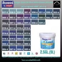 ราคา Beger สีภายนอก+ภายใน สีทาบ้าน สีน้ำอะคริลิก สีบ้านเย็น กึ่งเงา Beger Cool All Plus ขนาด2.5GL. โทนสีม่วง สีน้ำเงิน SET2 (1730273794020444580)