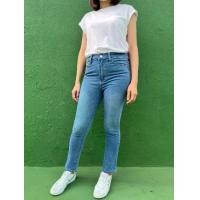 ราคา MEDIA JEANS กางเกงยีนส์ ผู้หญิง ทรงขายาว ผ้ายืด สีน้ำเงิน สีอ่อน สีซีด (SN:WL01/4) (1729746172526561314)