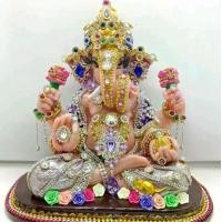 ราคา พระพิฆเนศปางเศรษฐี(Dagadusheth) ขนาดหน้าตัก7นิ้ว องค์เนื้อเรซิ่น(กายสีเนื้อ) ประดับตกแต่งองค์สวยงาม อาภรณ์สีม่วง สีเขียว (1729878294797912693)