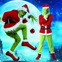 ราคา ชุดคริสต์มาส, ชุดสูทฮัลโลวีน, ชุดปาร์ตี้ Grinch แปลกขน, ชุดสูทผู้ชายผู้ใหญ่, สีเขียว (1731425694253222234)