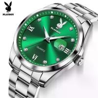 ราคา นาฬิกาผู้ชาย PLAYBOY 2025 แบรนด์แท้ใหม่ นาฬิกาควอทซ์ เรืองแสง กันน้ำ สีเขียว เวทมนตร์น้ำ ทันสมัย สง่างาม (1732207174212618664)