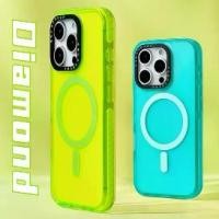 ราคา เคส iPhone, เข้ากันได้กับ iPhone 11, 12, 13, 14, 15, 16, Pro Max, เคสแข็งเพชร/IMD, สีเขียว (1731895163953906810)
