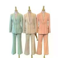 ราคา รหัส ก067 | กางเกงเอวสูงผู้หญิง ขาบานนิดๆ สีเขียว,ชมพู,ครีม แบรนด์ FUFALA (1730102855075400591)
