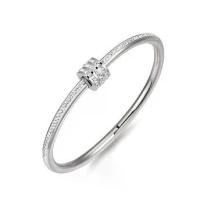 ราคา Brielle บาร์เรลเซอร์โคเนีย, CELOVIS, พร้อมเข็มกลัดสกรู, กำไลแบบบานพับ, สีเงิน (1732099173185259154)