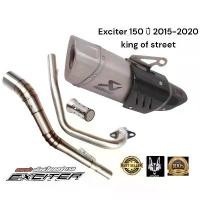 ราคา คอท่อ exciter 150 ปี 2015-2020 พร้อมปลายท่อ Ak R1 สีเงิน ฟรีแคทลดเสียง (1731299037348922695)
