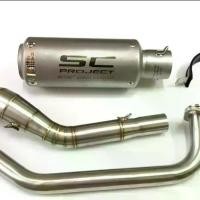 ราคา คอท่อฟูล สำหรับ Yamaha New R15/MT15/XSR155 ปี 2017-2019 + ปลายท่อ SC project สีเงิน งานสวย (1731311090358125895)