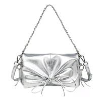 ราคา กระเป๋าถือ ผีเสื้อ สีเงิน กระเป๋า ครอสบอดี้ผู้หญิง กระเป๋าสะพายจีบ สีเงิน สำหรับผู้หญิง กระเป๋าสะพายข้าง มีสายโซ่ กระเป๋า ผ้า หญิง สะพาย ข้าง กระเป๋า gentlewoman แท้ (1732245568042600979)