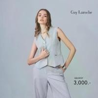 ราคา Guy Laroche Vest Stripe suiting เสื้อกั๊กผู้หญิงทรงคอวี สีเทา GBAXGY (1731133767807043888)