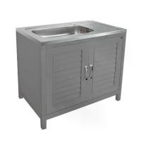 ราคา ADVANCED ตู้พร้อมซิงค์ล้างจานสเตนเลส 1 หลุมมีที่พัก 89x61x80 ซม. CAV-9060 MB2 สีเทา (1729713684398181234)