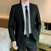 ราคา เสื้อโค้ทฤดูร้อนสำหรับผู้ชาย สไตล์เกาหลี เสื้อแจ็คเก็ตสูทลำลอง Man Clothing น้ำเงิน สีเทา แดง (1731071536953067688)