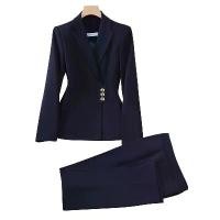 ราคา ชุดสูทกางเกงผู้หญิง สีเทา กรมท่า สีดำ เหมาะสำหรับสาวออฟฟิศ ชุดสูท 2 ชิ้น เสื้อเบลเซอร์ทางการและกางเกง ชุดสูทสำหรับผู้หญิงและผู้หญิง (1731530351967242073)