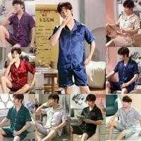 ราคา ชุดนอนผู้ชาย แขนสั้น 2812 ทำจากผ้าซาติน สีพื้น เสื้อเชิ้ตแขนสั้นและกางเกงขาสั้นโมเดล 2812 รูปแบบใหม่ Man น้ำเงิน สีเทา Clothing ม่วง แดง ครีม กรม (1730831073851574908)