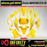 ราคา [Tiktok] เปลือกรถ เฟรมรถ ชุดสีเวฟ 110i ปี 12-18 สีเหลือง (ติดสติ๊กเกอร์ เรียบร้อย) ของแต่งรถ WAVE110i อะไหล่แต่งรถเวฟ 110i รับประกันสี 1 เดือน (1732025602020247406)