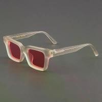 ราคา แว่นกันแดด Moscot Lemtosh สำหรับผู้ชายและผู้หญิง สไตล์เรโทร Frosted Matte โปร่งใส สีเหลือง กรอบหนา แว่นกันแดดโพลาไรซ์สีชมพู (1730619791979350522)