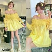 ราคา The Perfect Ladies เสื้อเชิ้ต & เบลาส์ เสื้อเปิดไหล่ สม็อคไหล่ พร้อมสายผูกคอดอกไม้ .. สีเหลือง (1730512732232452546)