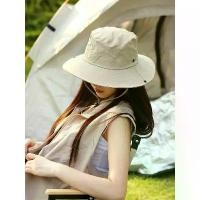 ราคา หมวกปีนเขา สีเหลือง ปีกใหญ่ มีเชือกผูก หมวกบักเก็ต กันแดด เหมาะสำหรับออกไปข้างนอก หมวกหม้อ ฤดูใบไม้ผลิและฤดูร้อน หมวกคาวบอย เหมาะสำหรับการตั้งแคมป์ หมวกกันแดด (1731750539933353111)