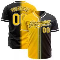 ราคา เสื้อเบสบอลสีดำ, กำหนดเอง, แฟชั่นกระจายของแท้, สีเหลือง-ขาว, FansIdea (1732132948713572182)
