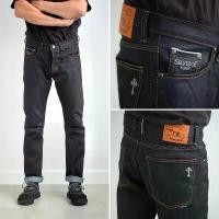 ราคา กางเกงยีนส์ผู้ชาย รุ่นใหม่ล่าสุดกางเกงยีนส์ Selvedge สีแดง, VCLUB LVIS, กางเกงขายาวผู้ชาย, ทรงตรงเล็ก, ผ้ายืด, Selvedge สีแดงแท้, คอลเลกชัน 2024 Man Clothing ผ้าฝ้าย ผ้าไหม Jean (1731041760034982389)