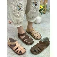 ราคา รองเท้าแตะหนัง, ของแท้, สไตล์ Birkenstock, คล็อกระบายอากาศใหม่, รองเท้าย้อนยุค, รองเท้าคุณแม่สาวโมริ, อเนกประสงค์, ทอรองเท้าแตะโรมันกลวง (1731581727361959541)