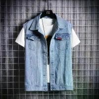 ราคา เสื้อแจ็คเก็ตแขนกุด สำหรับผู้ชาย เสื้อกั๊กยีนส์ เสื้อแจ็คเก็ตทรงสลิม สีฟ้าทรงสลิม ลำลอง สไตล์ย้อนยุค เหมาะสำหรับชุดทำงาน สไตล์ BF สไตล์ฮ่องกง เสื้อแจ็คเก็ตสปริง (1731206187460036155)