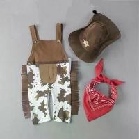 ราคา ชุดนอนเด็ก ชุด 3 ชิ้น สำหรับเด็กวัยหัดเดิน เด็กชาย และเด็กหญิง ชุดคาร์นิวัล ชุดแฟนซี ชุดปาร์ตี้ ชุดคาวบอย ชุดรอมเปอร์ หมวก และผ้าพันคอ 230217, [COD] (1732194238948018076)