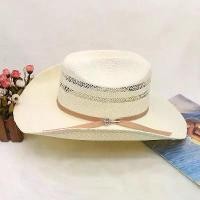 ราคา หมวกกันแดด หมวก Fedora สไตล์คาวบอยแจ๊ส แบบสานธรรมดา มีปีกย้วย มาใหม่ (1731951609323227059)
