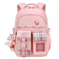 ราคา กระเป๋าเป้เด็ก สไตล์ใหม่ สำหรับเด็กผู้หญิงชั้นประถมศึกษา เหมาะสำหรับนักเรียนชั้นประถมศึกษาปีที่ 1-6 น้ำหนักเบา ลดภาระ กระเป๋าสะพายคู่ ความจุมาก ป้องกันกระดูกสันหลัง หมวก nyของแท้ (1731754753165067709)