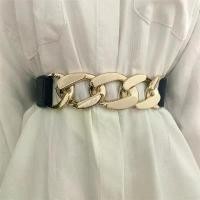 ราคา เข็มขัดโซ่ยางยืดด้านข้างโลหะ, แฟชั่นสตรี, สีทองและสีเงิน, หมวก แบรนด์ เข็มขัด หัว (1731308162635369402)