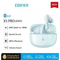 ราคา หูฟัง ANC, Edifier X5 PRO, เวอร์ชัน 2025, การควบคุมด้วยเสียงเชิงพื้นที่ 360°, หูฟังบลูทูธ 6.0 TWS, เวลาเล่น 48 ชั่วโมง, การชาร์จอย่างรวดเร็ว, โหมดเกม, กันน้ำ IP55, การเชื่อมต่อหลายจุด (173211467366023