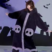 ราคา เสื้อคลุมค้างคาวผ้ากำมะหยี่สักหลาด, แฟชั่น, ชุดนอน, ดีไซน์ปีก, ชุดนอนคลุมด้วยผ้า, ชุดนอน, ขนแกะปะการังหนา, เหมาะสำหรับคอสเพลย์, ชุดนอน, ฮาโลวีน (1732097417351497070)