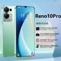 ราคา 0pqQ Reno 10 Pro สมาร์ทโฟน 7.5 นิ้ว HD 5G หน่วยความจำ 16GB+512GB ถ่ายภาพ ชาร์จไว ชมภาพยนตร์ เกม หน่วยความจำแฟลชแบบเต็มหน้าจอ รองรับลายนิ้วมือ ระบบ Android 13.0 ฟังก์ชั่นจดจำใบหน้า พร้อมอุปกรณ์ครบชุด (