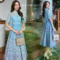 ราคา alc S-2XL Set เสื้อลูกไม้แขนยาว+กระโปรงยาวลายผ้าไทย+เข็มขัด ชุดไทยประยุกต์ ชุดไปวัด ชุดทำบุญ งานบุญ งานบวช แฟนนาค ชุดเพื่อนเจ้าสาว ชุดผ้าไทย (1732183601020175902)