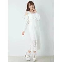 ราคา เดรส ญี่ปุ่น สีขาว ลูกไม้ สวยมาก มือสอง ankrouge ank rouge sz.sm 34-28-40 ยาว45 ที่นิยมมากที่สุด (1731333457358456509)