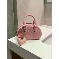 ราคา กระเป๋าผูกโบว์ สไตล์พาสเทล สีชมพู กระเป๋าสะพายข้าง เทรนด์ LF * (1730231027553503674)