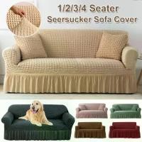 ราคา ผ้าคลุมโซฟา Seater Seersucker พร้อมกระโปรงยางยืด ผ้าคลุมสตูลอเนกประสงค์แบบรวมทุกอย่าง ผ้าคลุมสตูลยืดหยุ่นสูง ผ้าโฟม 3 มิติ ล้างทำความสะอาดได้ ผ้าคลุมโซฟา เหมาะสำหรับป้องกันเฟอร์น (1731817813968585961)