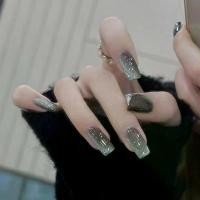 ราคา เล็บ, เพ้นท์เล็บ, สะท้อนแสง, ดิสโก้, ตาแมวสีดำ, ไล่โทนสี, เล็บสวมใส่ได้, สีดำหรูหรา, เหมาะสำหรับฤดูร้อนระเบิด (1731819417796314500)