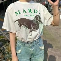 ราคา เสื้อยืด Mardi เกาหลี เคาน์เตอร์ ของแท้ พิมพ์ลายลูกสุนัข คอกลม แขนสั้น ทรงหลวม ลำลอง อเนกประสงค์ ทำจากผ้าฝ้าย เสื้อ สกรีนสวยๆ (1730654705130244407)