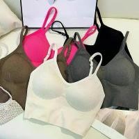 ราคา บราเกาะอกหลังสวยรูปตัวยู สำหรับผู้หญิง มีแผ่นรองหน้าอก เสื้อชั้นในเสื้อกั๊กกีฬา เหมาะสำหรับใส่กลางแจ้ง มาใหม่ในปี 2024 บราไร้ โครง วาโก้ บรา สาวอวบ ไซส์ ใหญ่ อก 50 เสื้อ พร้อม ซับ สี ขาว (173126831807