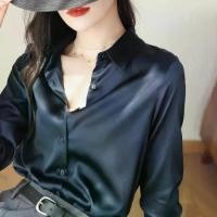 ราคา เสื้อเชิ้ตผ้าซาติน สำหรับผู้หญิง ระดับไฮเอนด์ ทรงหลวม เสื้อ essentials ซับ ยูนิโคล่ กราม ลาย ดอก คอ จีน เสื้อสงกรานต์ ผู้หญิง ทุง (1731932850004526803)